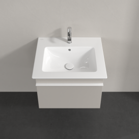 Тумба под раковину Villeroy & Boch Venticello 55,3х50,2 см ДСП мягкий серый/ручка алюминий белый A93202VK