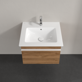 Тумба под раковину Villeroy & Boch Venticello 55,3х50,2 см ДСП дуб канзас/ручка алюминий белый A93202RH