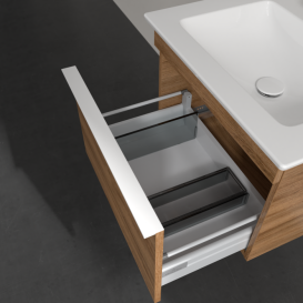 Тумба под раковину Villeroy & Boch Venticello 55,3х50,2 см ДСП дуб канзас/ручка алюминий белый A93202RH