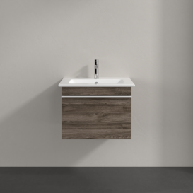 Тумба под раковину Villeroy & Boch Venticello 55,3х50,2 см ДСП каменный дуб/ручка алюминий белый A93202RK