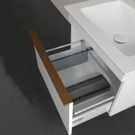 Тумба под раковину Villeroy & Boch Venticello 55,3х50,2 см МДФ глянцевый белый/ручка медь A93205DH