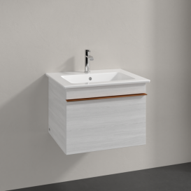 Тумба под раковину Villeroy & Boch Venticello 55,3х50,2 см ДСП/МДФ белое дерево/ручка медь A93205E8