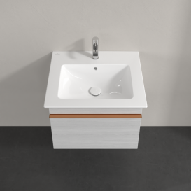 Тумба под раковину Villeroy & Boch Venticello 55,3х50,2 см ДСП/МДФ белое дерево/ручка медь A93205E8