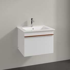 Тумба под раковину Villeroy & Boch Venticello 55,3х50,2 см ДСП/МДФ белый матовый/ручка медь A93205MS
