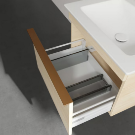 Тумба под раковину Villeroy & Boch Venticello 55,3х50,2 см ДСП вяз печатный/ручка медь A93205PN