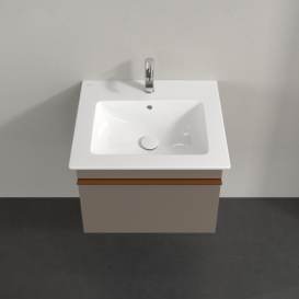 Тумба под раковину Villeroy & Boch Venticello 55,3х50,2 см ДСП трюфель серый/ручка медь A93205VG