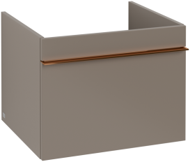 Тумба под раковину Villeroy & Boch Venticello 55,3х50,2 см ДСП трюфель серый/ручка медь A93205VG