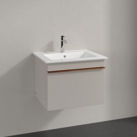 Тумба под раковину Villeroy & Boch Venticello 55,3х50,2 см ДСП мягкий серый/ручка медь A93205VK