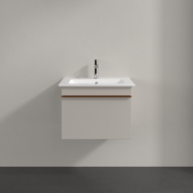 Тумба под раковину Villeroy & Boch Venticello 55,3х50,2 см ДСП мягкий серый/ручка медь A93205VK