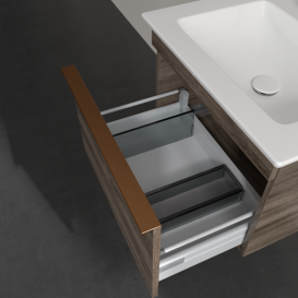 Тумба под раковину Villeroy & Boch Venticello 55,3х50,2 см ДСП каменный дуб/ручка медь A93205RK