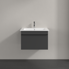 Тумба под раковину Villeroy & Boch Venticello 60,3х50,2 см МДФ глянцевый серый/ручка хром A93301FP