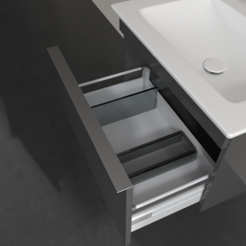 Тумба под раковину Villeroy & Boch Venticello 60,3х50,2 см МДФ глянцевый серый/ручка хром A93301FP