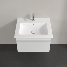 Тумба под раковину Villeroy & Boch Venticello 60,3х50,2 см ДСП/МДФ белый матовый/ручка хром A93301MS