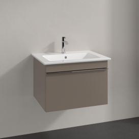 Тумба под раковину Villeroy & Boch Venticello 60,3х50,2 см ДСП трюфель серый/ручка хром A93301VG