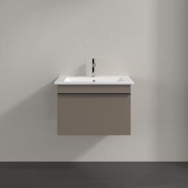 Тумба под раковину Villeroy & Boch Venticello 60,3х50,2 см ДСП трюфель серый/ручка хром A93301VG