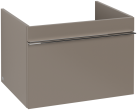 Тумба под раковину Villeroy & Boch Venticello 60,3х50,2 см ДСП трюфель серый/ручка хром A93301VG