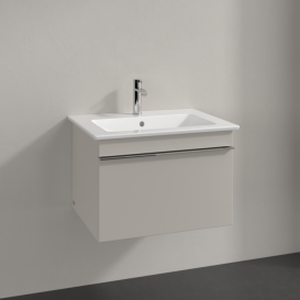Тумба під раковину Villeroy & Boch Venticello 60,3х50,2 см ДСП м'який сірий/ручка хром A93301VK