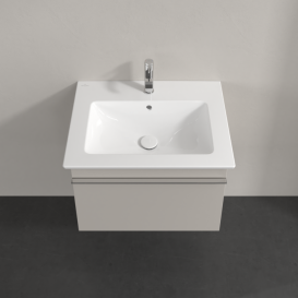 Тумба під раковину Villeroy & Boch Venticello 60,3х50,2 см ДСП м'який сірий/ручка хром A93301VK