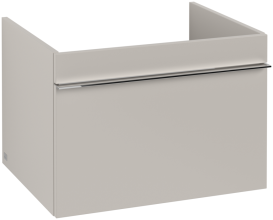 Тумба під раковину Villeroy & Boch Venticello 60,3х50,2 см ДСП м'який сірий/ручка хром A93301VK