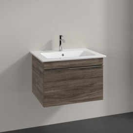 Тумба під раковину Villeroy & Boch Venticello 60,3х50,2 см ДСП кам'яний дуб/ручка хром A93301RK