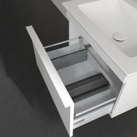 Тумба под раковину Villeroy & Boch Venticello 60,3х50,2 см ДСП/МДФ белый матовый/ручка алюминий белый A93302MS