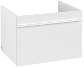 Тумба под раковину Villeroy & Boch Venticello 60,3х50,2 см ДСП/МДФ белый матовый/ручка алюминий белый A93302MS