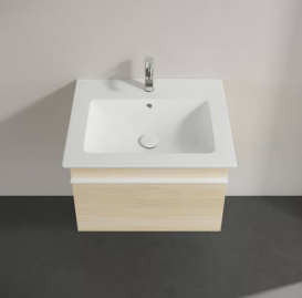 Тумба под раковину Villeroy & Boch Venticello 60,3х50,2 см ДСП вяз печатный/ручка алюминий белый A93302PN