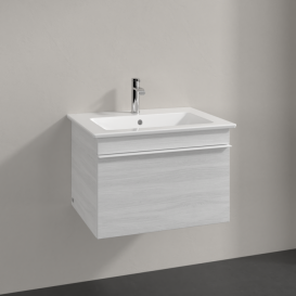 Тумба под раковину Villeroy & Boch Venticello 60,3х50,2 см ДСП/МДФ белое дерево/ручка алюминий белый A93302E8