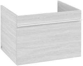 Тумба под раковину Villeroy & Boch Venticello 60,3х50,2 см ДСП/МДФ белое дерево/ручка алюминий белый A93302E8