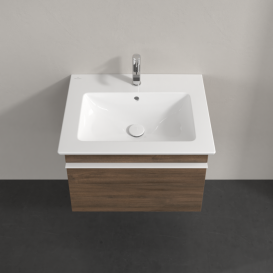 Тумба под раковину Villeroy & Boch Venticello 60,3х50,2 см ДСП дуб аризона/ручка алюминий белый A93302VH