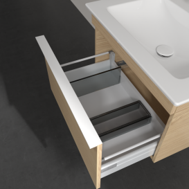 Тумба под раковину Villeroy & Boch Venticello 60,3х50,2 см ДСП северный дуб/ручка алюминий белый A93302VJ