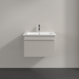 Тумба под раковину Villeroy & Boch Venticello 60,3х50,2 см ДСП мягкий серый/ручка алюминий белый A93302VK