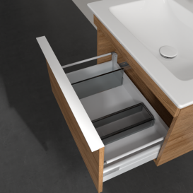 Тумба под раковину Villeroy & Boch Venticello 60,3х50,2 см ДСП дуб канзас/ручка алюминий белый A93302RH