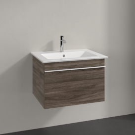 Тумба под раковину Villeroy & Boch Venticello 60,3х50,2 см ДСП каменный дуб/ручка алюминий белый A93302RK