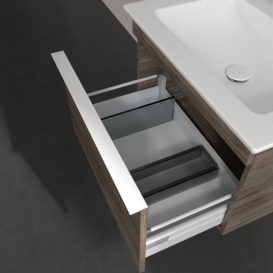 Тумба под раковину Villeroy & Boch Venticello 60,3х50,2 см ДСП каменный дуб/ручка алюминий белый A93302RK