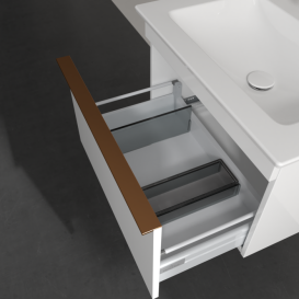 Тумба под раковину Villeroy & Boch Venticello 60,3х50,2 см МДФ глянцевый белый/ручка медь A93305DH