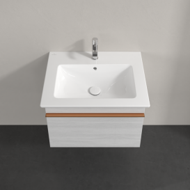 Тумба под раковину Villeroy & Boch Venticello 60,3х50,2 см ДСП/МДФ белое дерево/ручка медь A93305E8