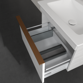 Тумба под раковину Villeroy & Boch Venticello 60,3х50,2 см ДСП/МДФ белое дерево/ручка медь A93305E8