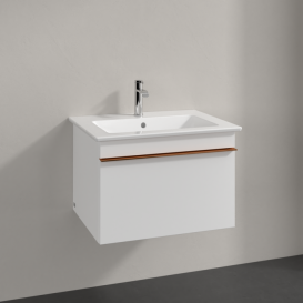 Тумба под раковину Villeroy & Boch Venticello 60,3х50,2 см ДСП/МДФ белый матовый/ручка медь A93305MS