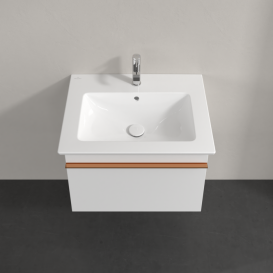 Тумба под раковину Villeroy & Boch Venticello 60,3х50,2 см ДСП/МДФ белый матовый/ручка медь A93305MS