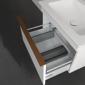 Тумба под раковину Villeroy & Boch Venticello 60,3х50,2 см ДСП/МДФ белый матовый/ручка медь A93305MS