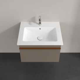 Тумба под раковину Villeroy & Boch Venticello 60,3х50,2 см ДСП трюфель серый/ручка медь A93305VG