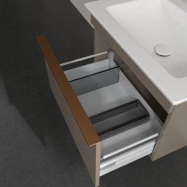 Тумба под раковину Villeroy & Boch Venticello 60,3х50,2 см ДСП трюфель серый/ручка медь A93305VG