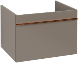 Тумба под раковину Villeroy & Boch Venticello 60,3х50,2 см ДСП трюфель серый/ручка медь A93305VG