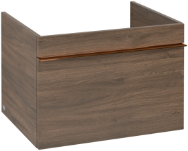 Тумба під раковину Villeroy & Boch Venticello 60,3х50,2 см ДСП дуб аризона/ручка мідь A93305VH
