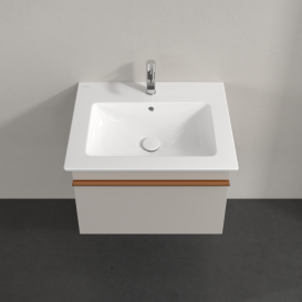 Тумба під раковину Villeroy & Boch Venticello 60,3х50,2 см ДСП м'який сірий/ручка мідь A93305VK