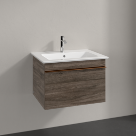 Тумба под раковину Villeroy & Boch Venticello 60,3х50,2 см ДСП каменный дуб/ручка медь A93305RK