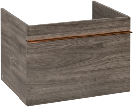 Тумба под раковину Villeroy & Boch Venticello 60,3х50,2 см ДСП каменный дуб/ручка медь A93305RK