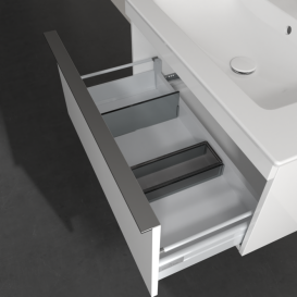 Тумба под раковину Villeroy & Boch Venticello 75,3х50,2 см МДФ глянцевый белый/ручка хром A93401DH