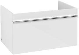 Тумба под раковину Villeroy & Boch Venticello 75,3х50,2 см МДФ глянцевый белый/ручка хром A93401DH